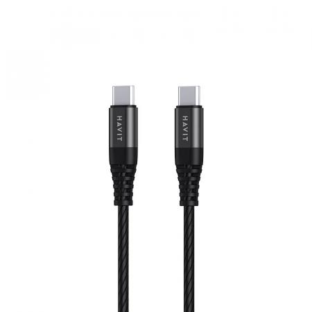 USB кабель HAVIT CB6010 USB-C - USB-C BK 1.2m