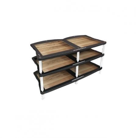 Модуль стойки под Hi-Fi Bassocontinuo CYMBALON 2.1 Walnut bottom shelf (ножки белые)