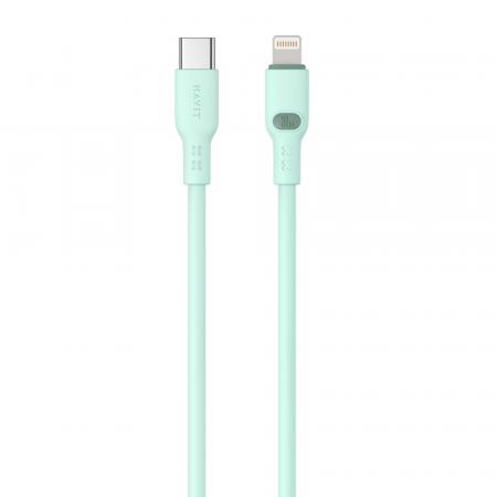 USB кабель HAVIT CB6281 USB-C - Lightning Green 1m