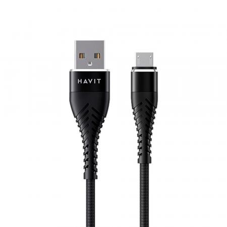 USB кабель HAVIT CB706 USB-A - Micro USB BK 1m