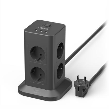 Сетевой фильтр Tessan TPS03-DE Black