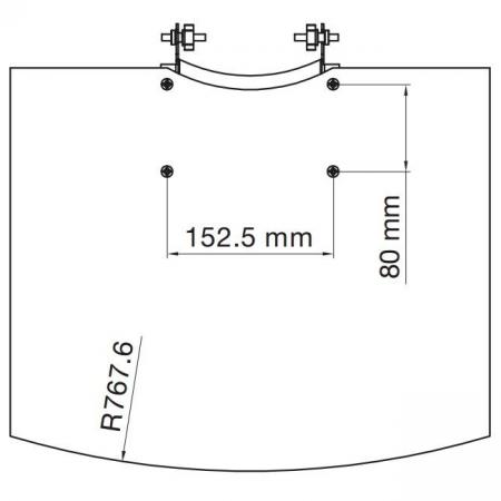 Полка с консолью SMS Flat shelf H grey + Consol