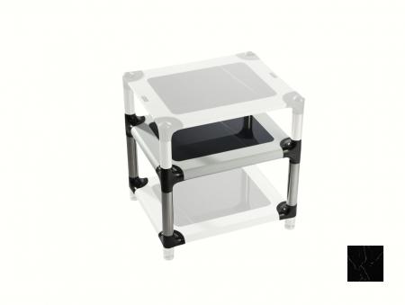 Модуль стройки Bassocontinuo Aeroline F2 White shelf/Black marble Mid shelf (250 mm)