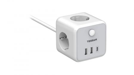 Сетевой фильтр Tessan TS-301-C Grey