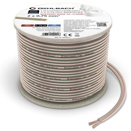 Акустический кабель Oehlbach PERFORMANCE Speaker Wire SP-7 30m, Spool clear, D1C205