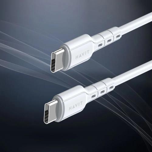 USB кабель HAVIT CB6235 USB-C - USB-C WH 1m