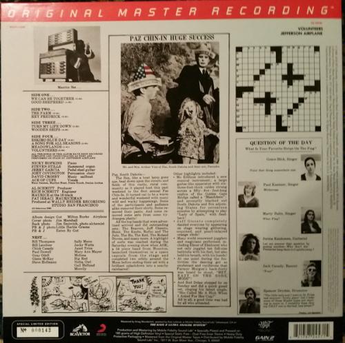 Виниловая пластинка Jefferson Airplane - Volunteers (Original Master Recording) (Black Vinyl 2LP)