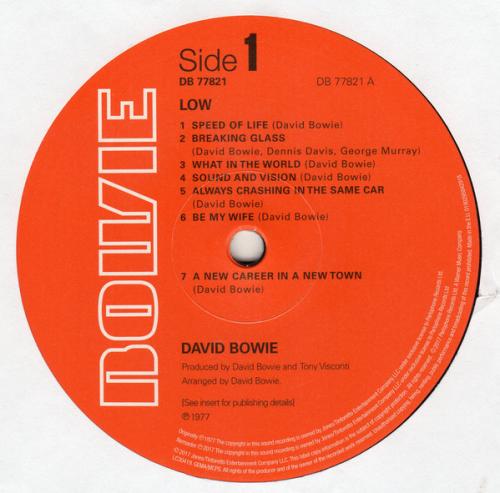 Виниловая пластинка PLG David Bowie Low (180 Gram/Remastered)