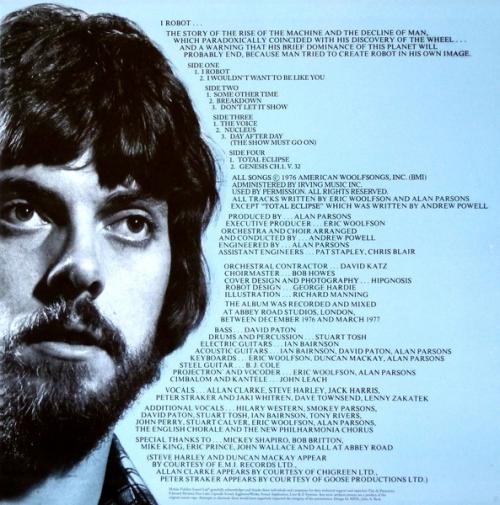 Виниловая пластинка The Alan Parsons Project - I Robot (Original Master Recording) (Black Vinyl 2LP)