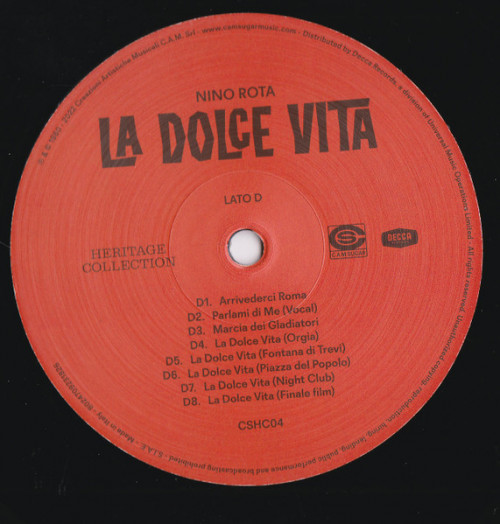Виниловая пластинка Саундтрек - La Dolce Vita (Nino Rota) (Black Vinyl 2LP)