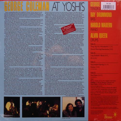 Виниловая пластинка George Coleman - At Yoshi's (Analogue) (Black Vinyl 2LP)