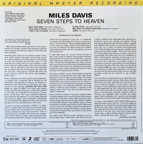 Виниловая пластинка Miles Davis - Seven Steps to Heaven (Original Master Recording) (BlackVinyl LP)