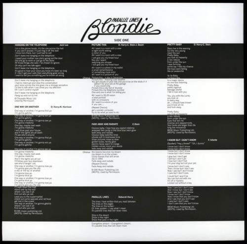 Виниловая пластинка Blondie, Parallel Lines