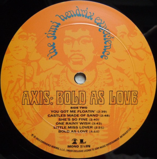 Виниловая пластинка Jimi Hendrix AXIS: BOLD AS LOVE (MONO)