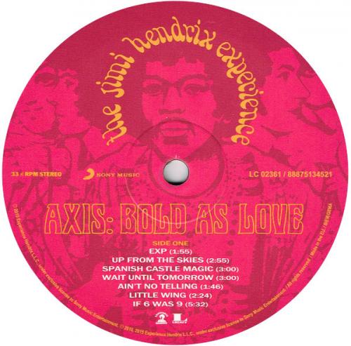 Виниловая пластинка Sony Jimi Hendrix Axis: Bold As Love (180 Gram/Gatefold)