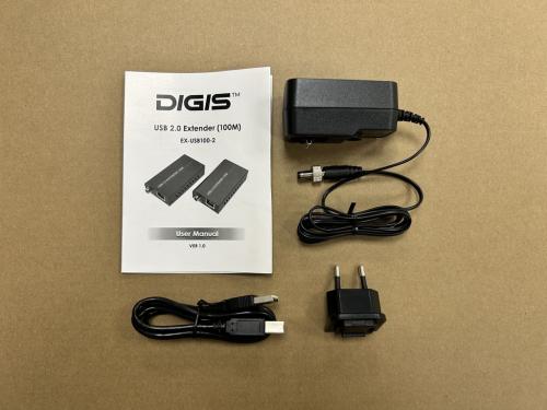 Комплект передатчик-усилитель и приемник Digis EX-USB100-2