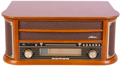 Проигрыватель винила Alive Audio OLDTIMER Wood с FM-приемником