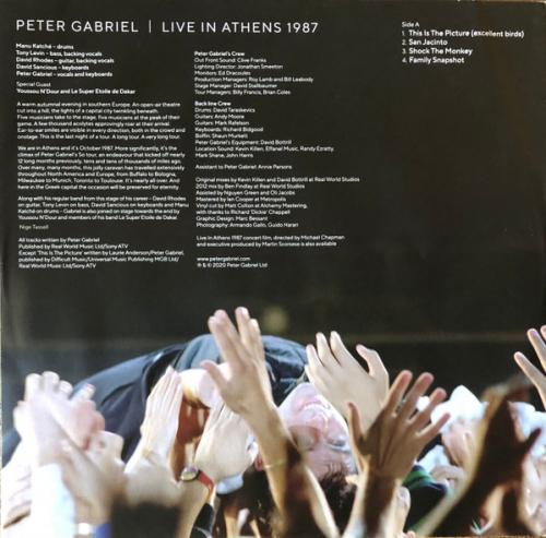Виниловая пластинка Peter Gabriel - Live In Athens 1987 (Half Speed) (Black Vinyl 2LP)