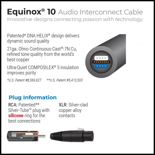 Кабель межблочный аудио Wire World Equinox 10 Balanced Audio Interconnect Pair (QBI1.5M-10) 1.5m