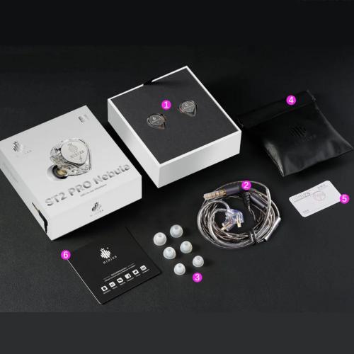 Наушники Hidizs ST2 Pro 3.5mm With Mic Black Transparent