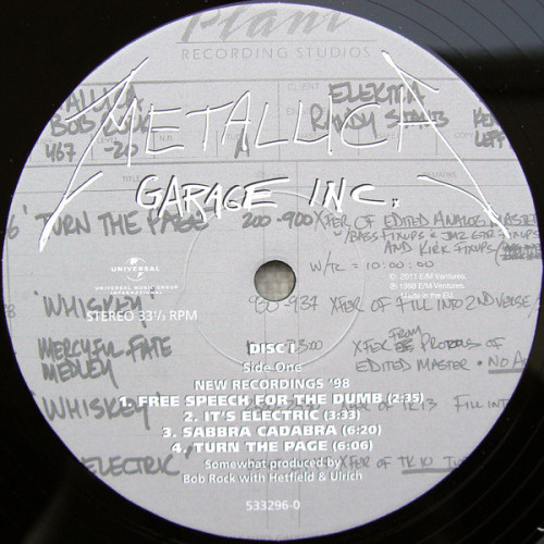 Виниловая пластинка Metallica, Garage Inc.