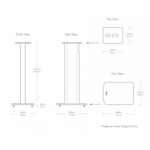 Стойка под акустику KEF SPEAKER STAND BLACK SP3989BA
