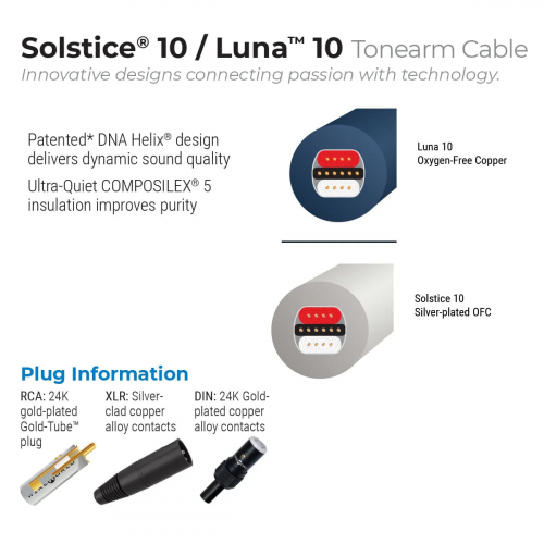 Кабель для тонарма Wire World Luna 10 Tonearm Straigth DIN to XLR (LBT1.5M-S-10) 1.5m