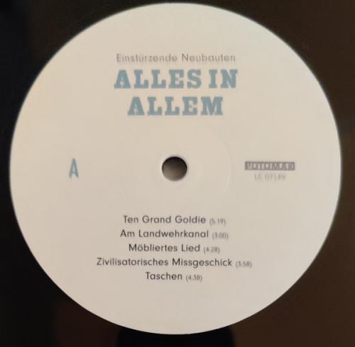 Виниловая пластинка Einsturzende Neubauten - Alles In Allem (Black Vinyl LP)