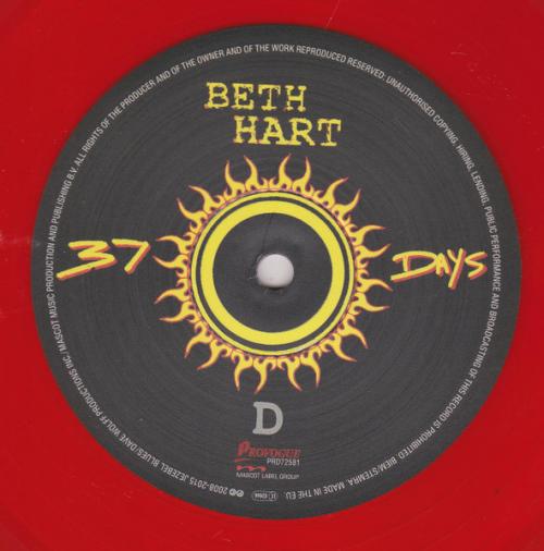 Виниловая пластинка HART BETH - 37 DAYS - TRANSPARENT (RED LP)