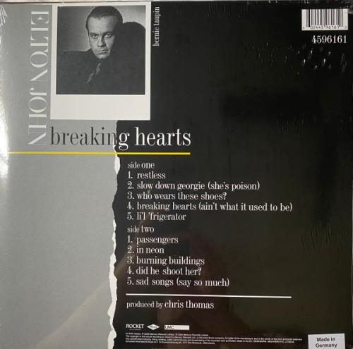 Виниловая пластинка Elton John - Breaking Hearts (Black Vinyl LP)