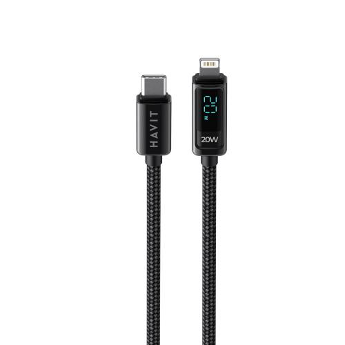 USB кабель HAVIT CB6246 USB-C - Lightning BK 1.2m