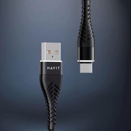 USB кабель HAVIT CB706 USB-A - Micro USB BK 1m