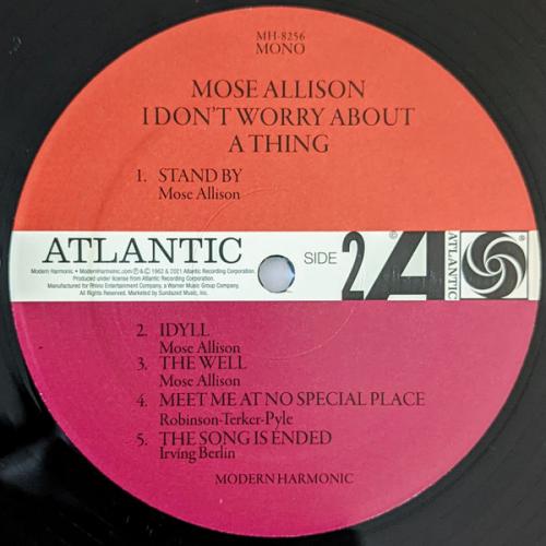 Виниловая пластинка Mose Allison - I Don't Worry About A Thing (Black Vinyl LP)