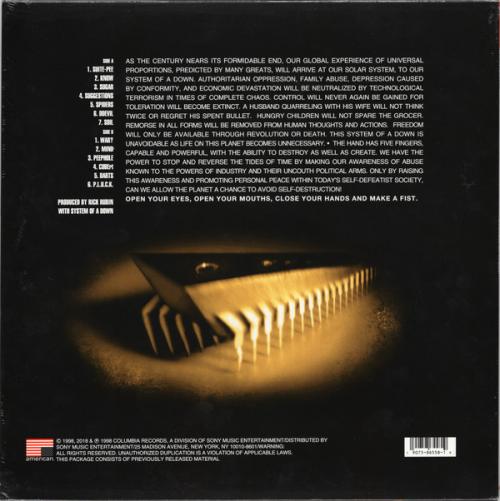 Виниловая пластинка Sony System Of A Down System Of A Down (Limited Black Vinyl)