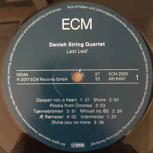 Виниловая пластинка Danish String Quartet, Last Leaf (LP/180g)