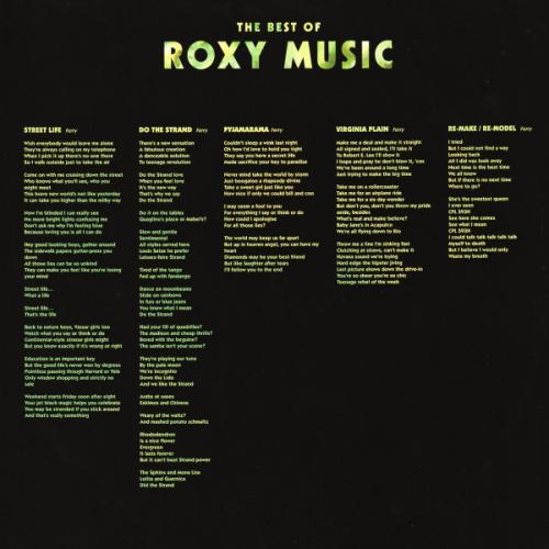 Виниловая пластинка Roxy Music - The Best Of (Black Vinyl 2LP)