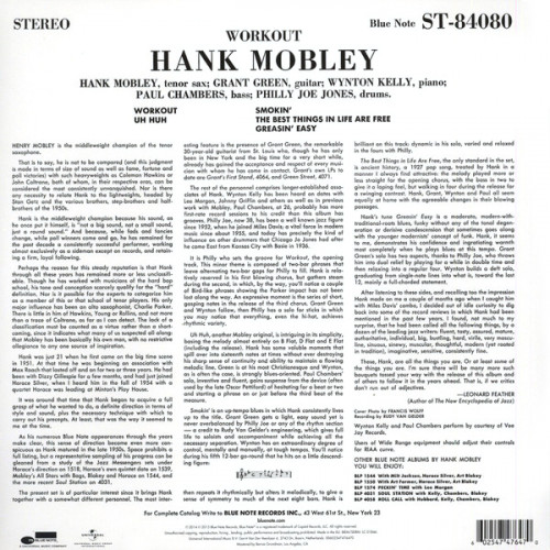 Виниловая пластинка Mobley, Hank - Workout (Black Vinyl LP)
