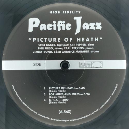 Виниловая пластинка Chet Baker; Pepper, Art - Picture Of Heath (Tone Poet) (Black Vinyl LP)
