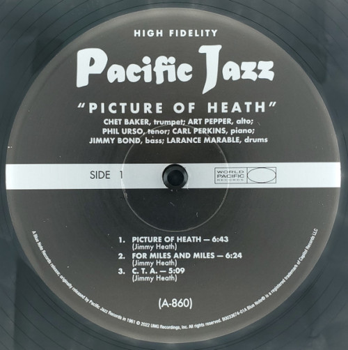Виниловая пластинка Chet Baker; Pepper, Art - Picture Of Heath (Tone Poet) (Black Vinyl LP)