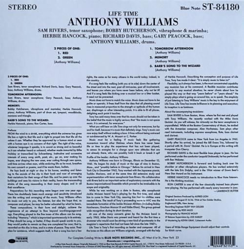 Виниловая пластинка Tony Williams - Life Time (Tone Poet) (Black Vinyl LP)