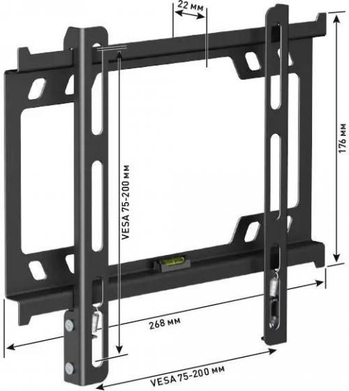 Кронштейн для телевизора Holder F2617-B черный