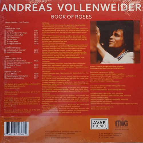 Виниловая пластинка Andreas Vollenweider - Book Of Roses (Black Vinyl LP)