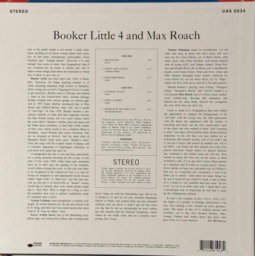 Виниловая пластинка Booker Little - Booker Little 4 & Max Roach (Analogue, Tone Poet) (Black Vinyl LP)