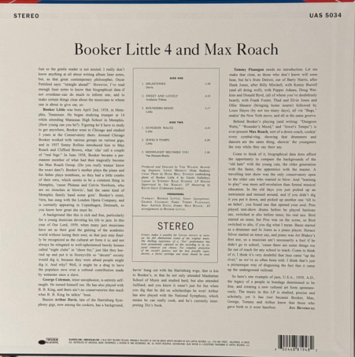 Виниловая пластинка Booker Little - Booker Little 4 & Max Roach (Analogue, Tone Poet) (Black Vinyl LP)