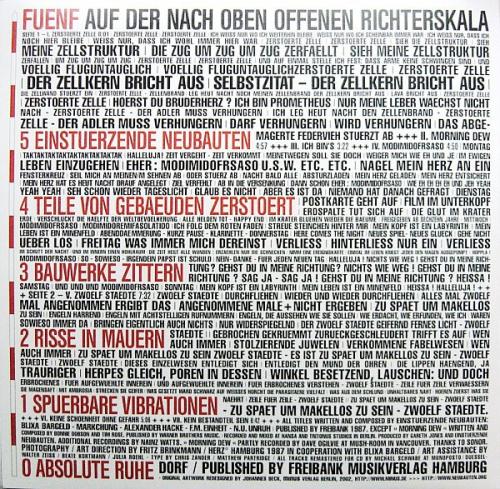 Виниловая пластинка Einsturzende Neubauten - Fuenf Auf Der Nach Oben Offenen Richterskala (Black Vinyl LP)