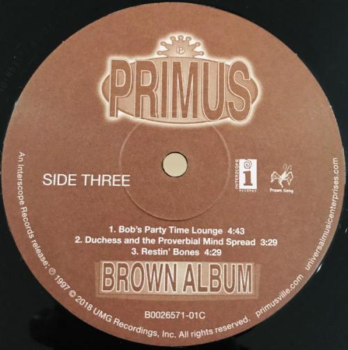 Виниловая пластинка Primus, Brown Album