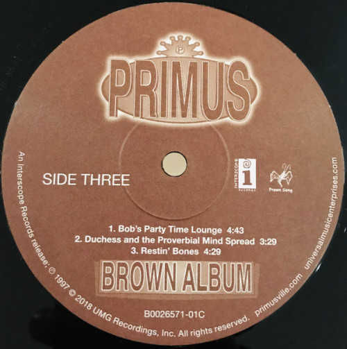 Виниловая пластинка Primus, Brown Album