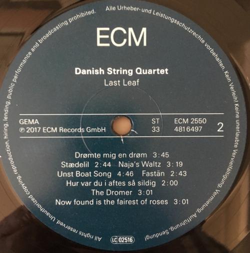 Виниловая пластинка Danish String Quartet, Last Leaf (LP/180g)