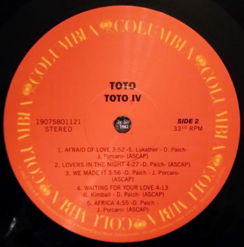 Виниловая пластинка Toto — TOTO IV (Black Vinyl)