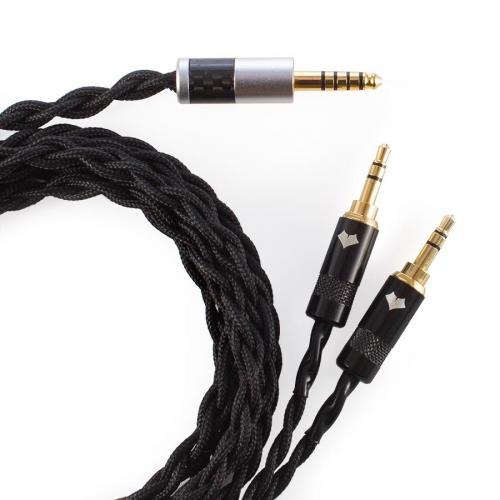 Кабель для наушников Kennerton 2 x Jack 3.5 мм TRS / 4.4 мм TRRRS, Soviet Litz, Special Edition 1,5m